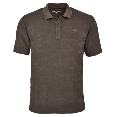 Blaser Men's Jacquard Polo - Brown